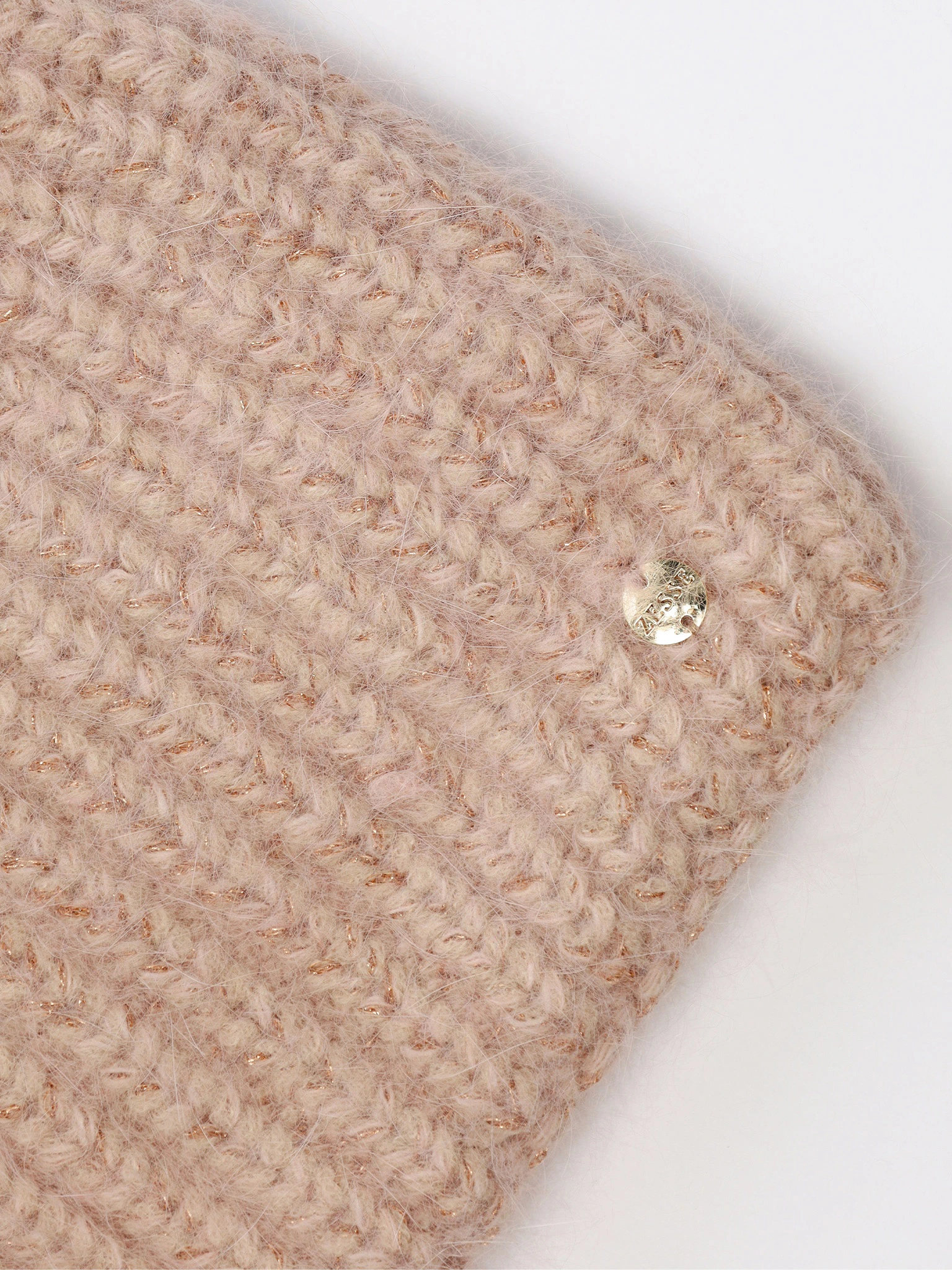 Шапка-бини с люрексом из смесовой шерсти альпаки в ассортименте